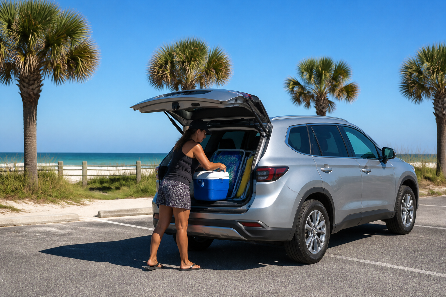 Map and local transport options for getting around Fort Walton Beach and the Florida Emerald Coast