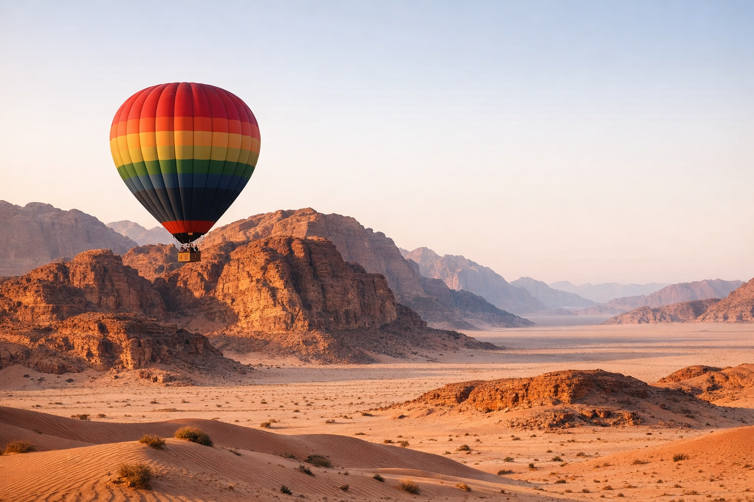 5. Wadi Rum, Jordan: Ballooning Over the Valley of the Moon