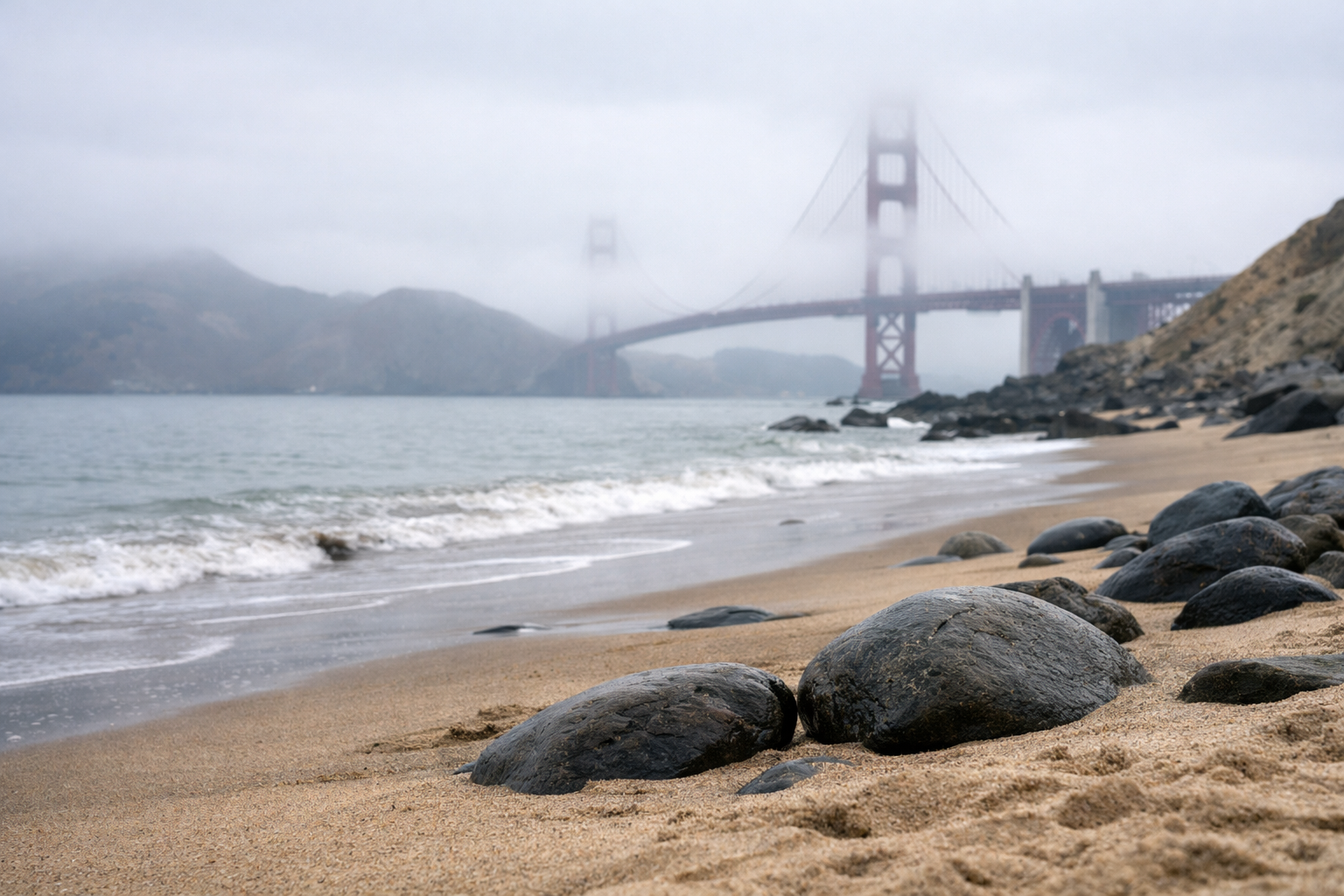 Baker Beach: Golden Gate Views From Sea Level